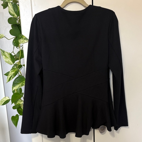 CAbi Black Crewneck Top with Branded Neck Label - Picture 3 of 4